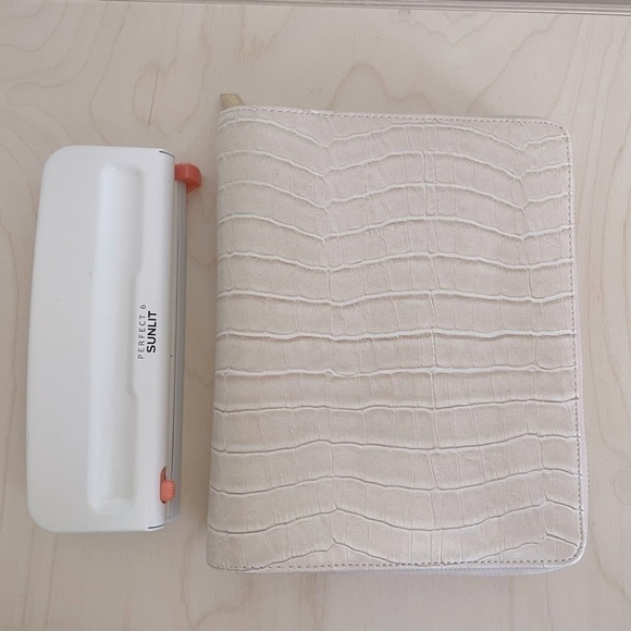 kikki.K Other - Kikki.K kikki K almond faux croc zip planner with hole punch B6